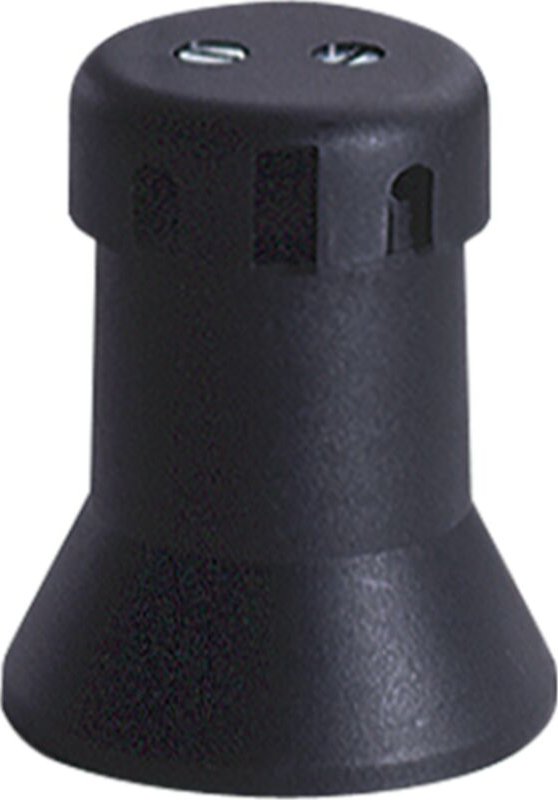 Solera - Edison'-Lampenfassung im fairen Stil mit Stab verankert, E27 halogenfrei (bis zu 25W 4A 250V) IP20 Ø4,5x5,3cm