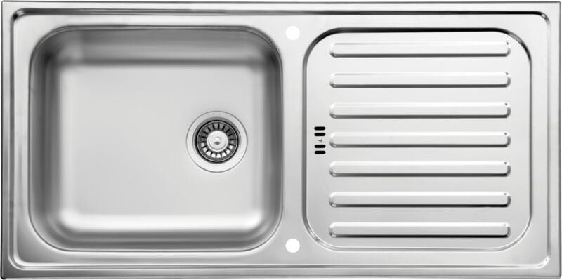 Edelstahl Einbauspüle Spülbecken Küchenspüle Spüle 100 x 50 cm Respekta