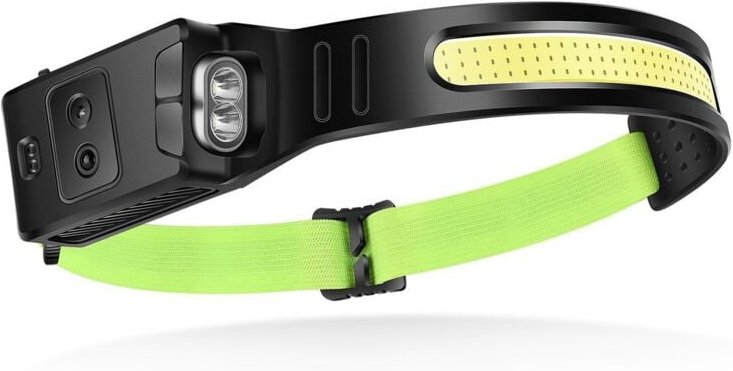 USB-wiederaufladbare Stirnlampe, UNBON, ultrastarke LED-Stirnlampe mit 3 Beleuchtungsmodi, Bewegungssensor, Stirnlampe, ...