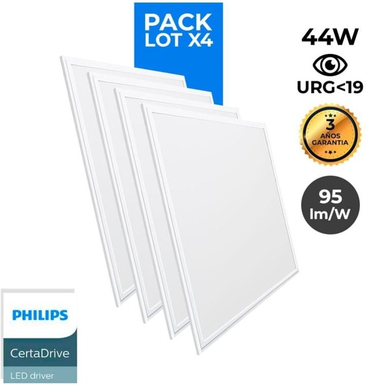 4er Pack x Slim led Panels 60x60cm - Philips Treiber - 44W -