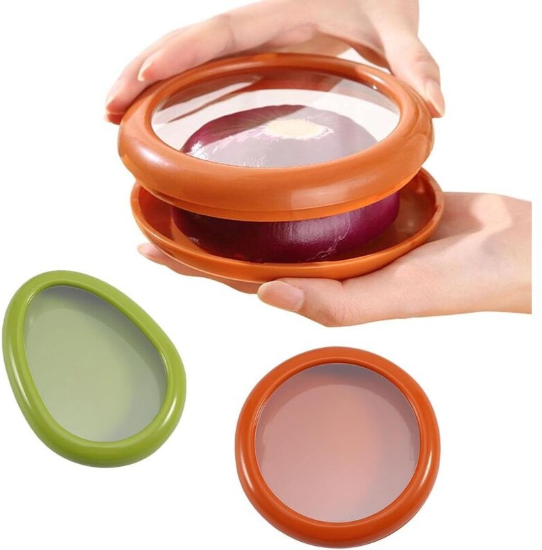 Aufbewahrungsbehälter für Obst und Gemüse, Avocado-Aufbewahrungsbehälter, Zwiebel-Aufbewahrungsbehälter, wiederverwendba...