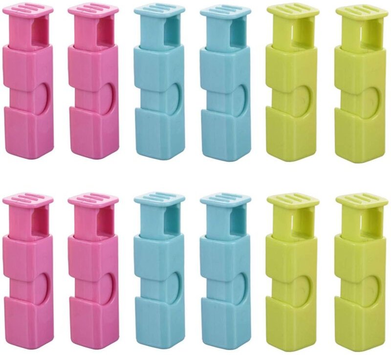 Brotbeutelclips – Geeignet für Brot, Reis, Nüsse, Bohnen, Trockenfrüchte, Gefrierbeutel usw. (12 Stück)