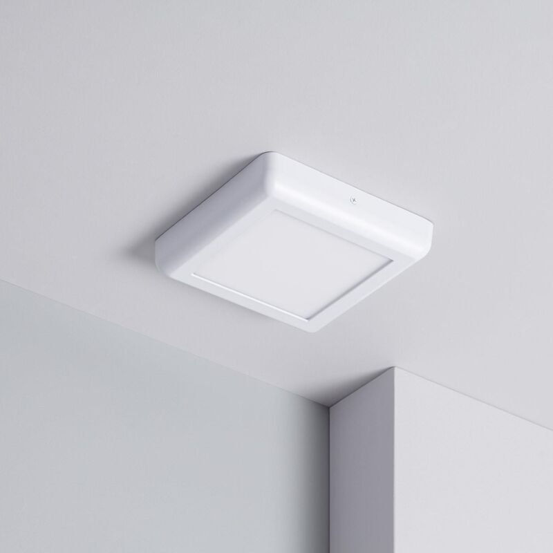 Efectoled - LED-Deckenleuchte 12W Eckig Metall 178x178mm Design White 6000K Kaltweiß