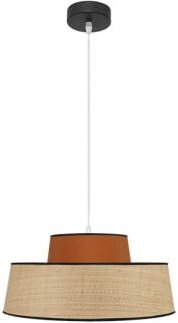 FABRILAMP Natur/Kürbis Hängeleuchte Modell Jia 1lit Dimmbar