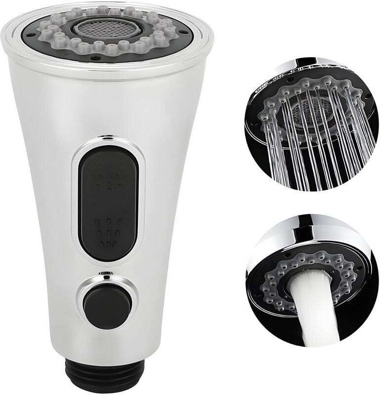 Robinet Extender, Küchenarmatur-Sprühkopf, ABS-Chrom, praktische herunterziehbare Spülbecken-Sprühdüse für den Heimgebra...