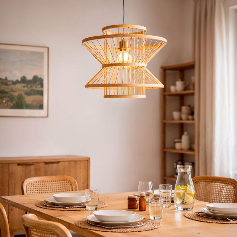 Efectoled - Pendelleuchte Bambus Namibia Natürlich