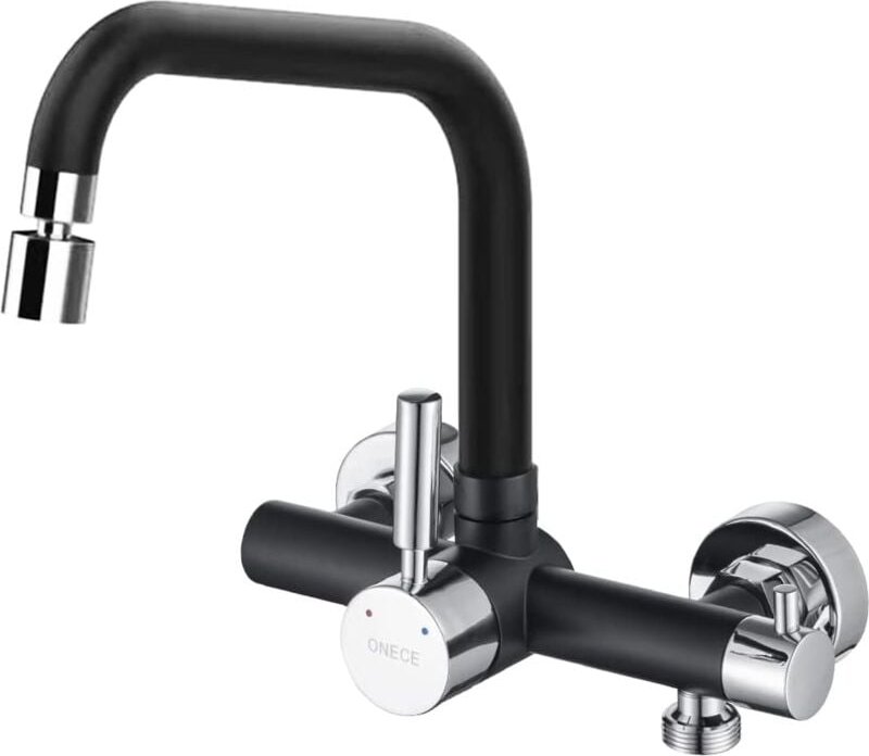 Wandarmatur Küche mit 3/4 Zoll Anschluss für Geschirrspüler/Waschmaschine, Küchenarmatur Wandmontage mit 2 Strahlarten, ...