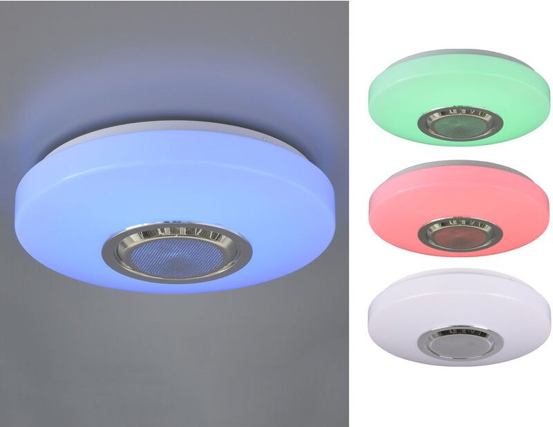 Reality Leuchten - led Deckenleuchte maia dimmbar mit Fernbedienung & Farbwechsler ø 33cm