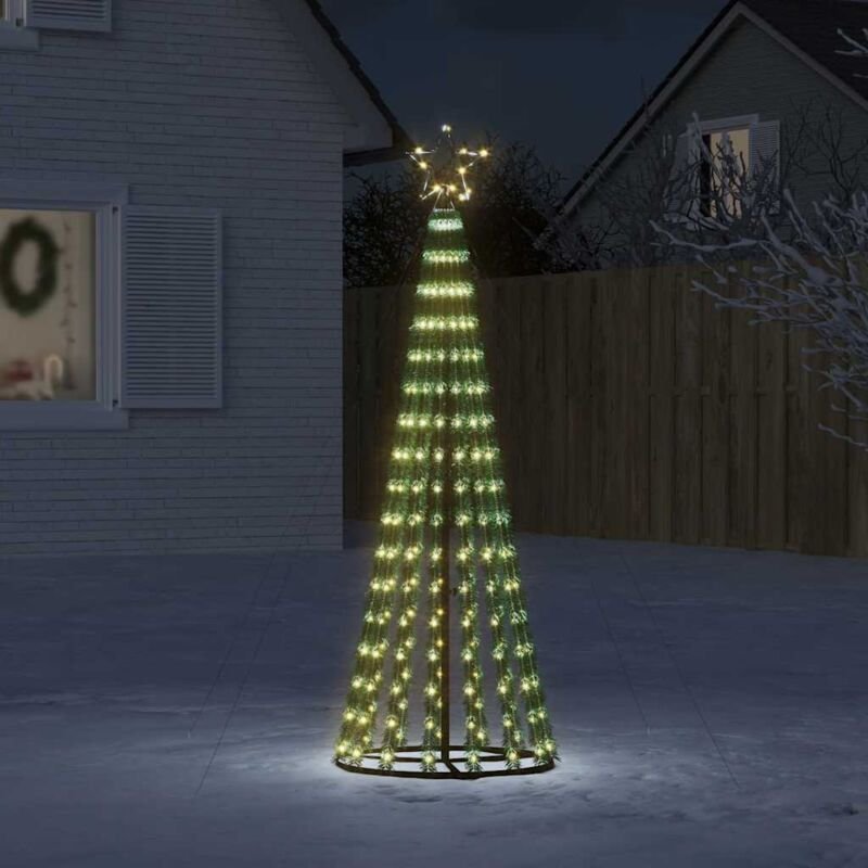 LED Weihnachtsbaum 275 LEDs Warmweiß 180 cm vidaXL