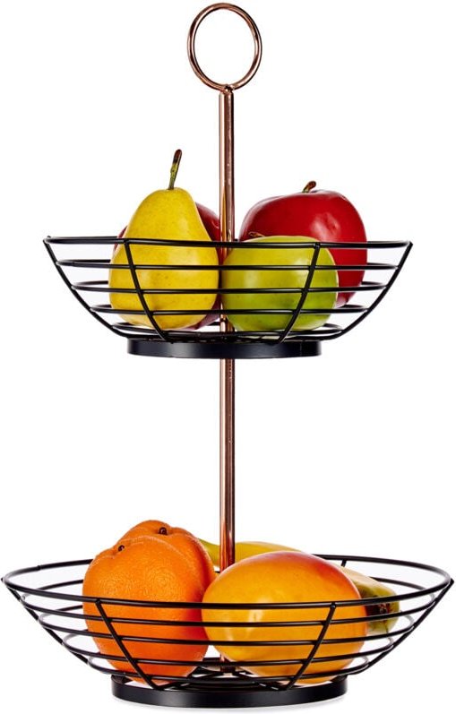 Zweistöckige Obstetagere, Metall