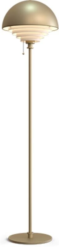 Herstal Stehlampe Messing, Schalterschirm 1x E27