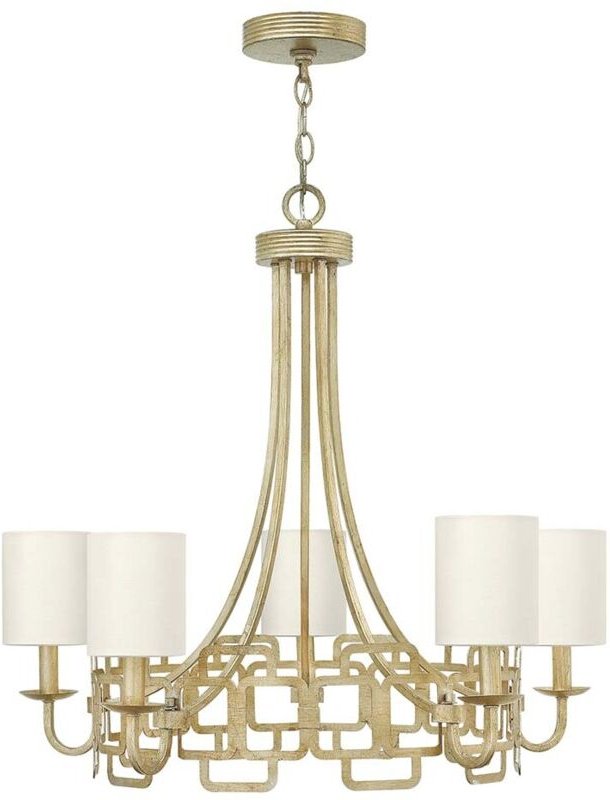 Elstead - Kronleuchter Hängelampe Deckenleuchte Stahl Silber d 71,1 cm Esszimmerleuchte