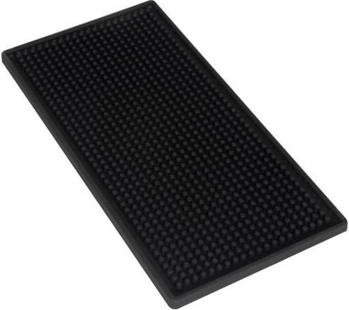 Abtropfmatte für Teller, 15x30x1 cm, schwarz, rutschfeste Abtropfmatte mit wasserdichter Schicht