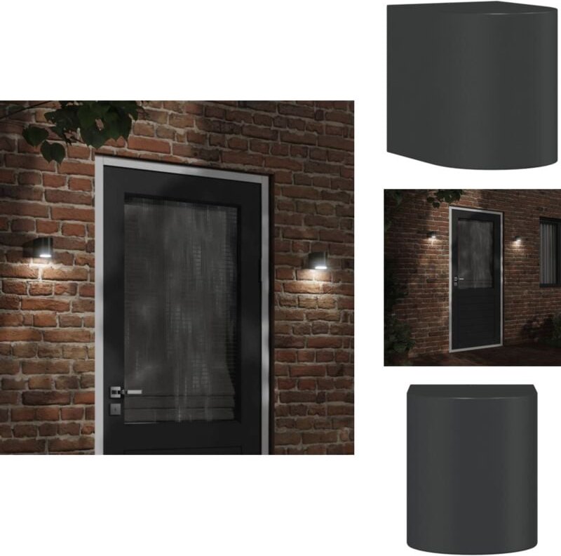 Außenwandleuchte Schwarz Aluminiumdruckguss - Outdoor Wandleuchte - Gartenleuchte - led Wandleuchte - Edelstahl Wandleuc...