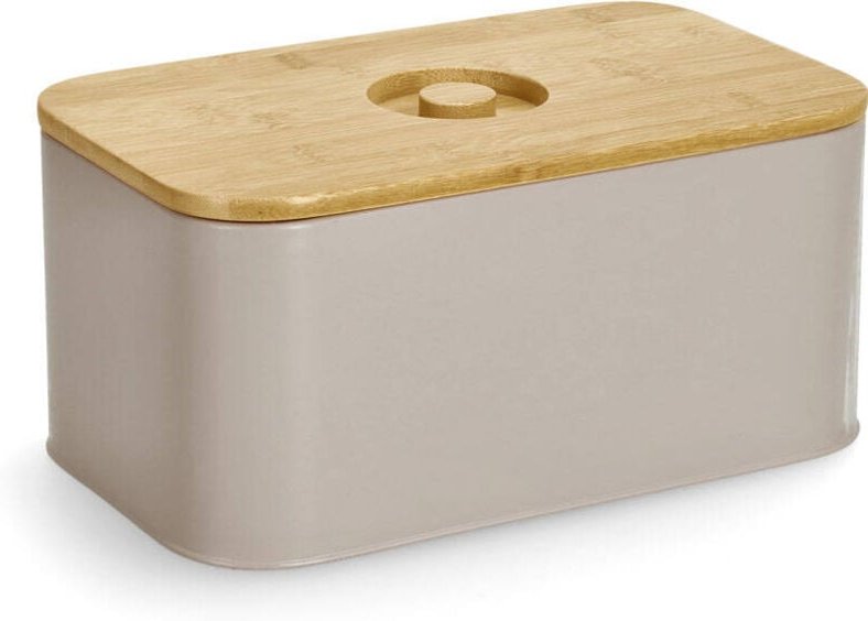 Brotkasten mit Bambusdeckel, 30 x 18 x 13 cm
