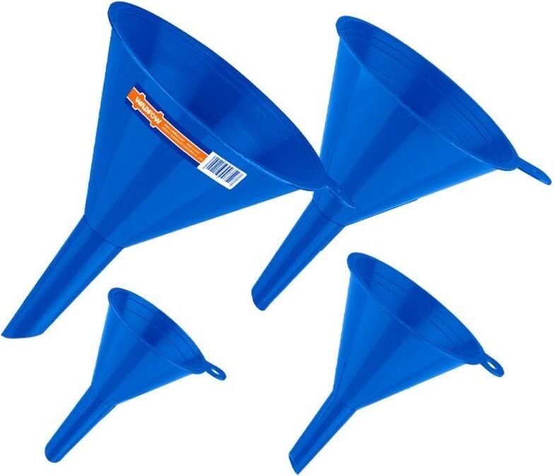 4er Set WADFOW Kunststofftrichter, 4 Größen, hohe Haltbarkeit und einfache Handhabung