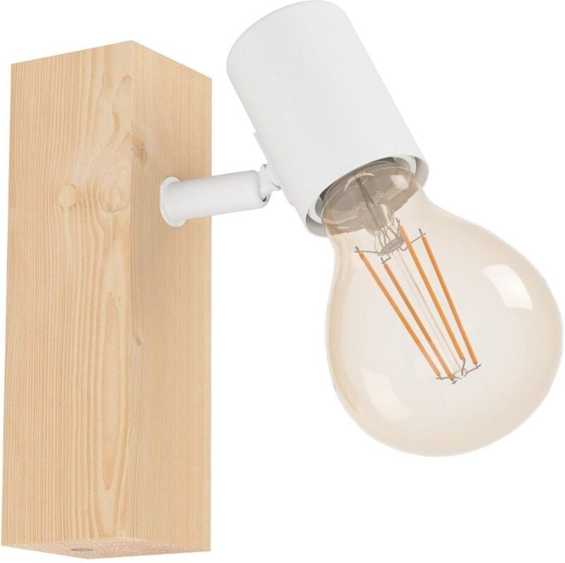 Townshend 3 wandleuchte 1xe27 max 10w braun weiß - 99482 - Eglo