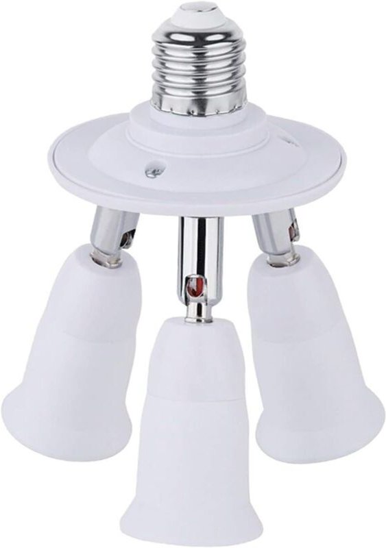 E27-Dreifach-Schraubadapter für LED-Lampen, 360° verstellbar, 220–240 V Wechselstrom, 3 E27-Adapter für Deckenleuchtenfa...