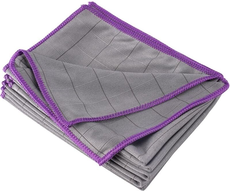 Set mit 6 Kohlefasertüchern, spurenfreies, saugfähiges Kohlefasertuch, magisches Mikrofasertuch aus Kohlefaser, wiederve...