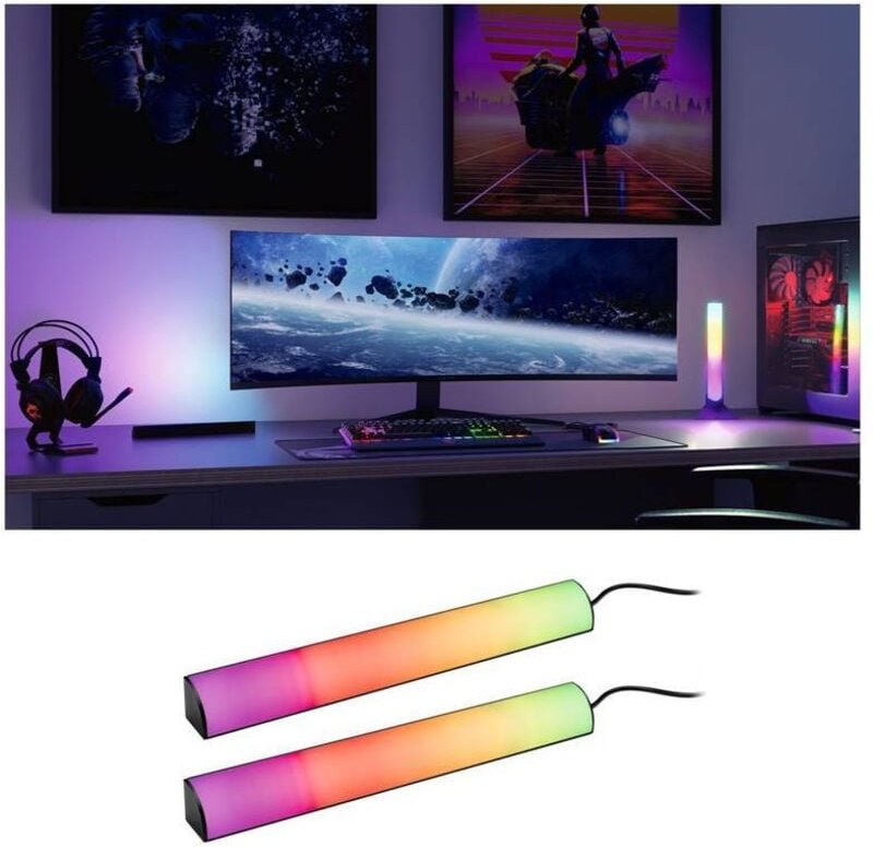 Paulmann Licht - Paulmann Entertain led Lightbar Dynamic rgb 30,5cm 2er Set dimmbar led Lightbar
