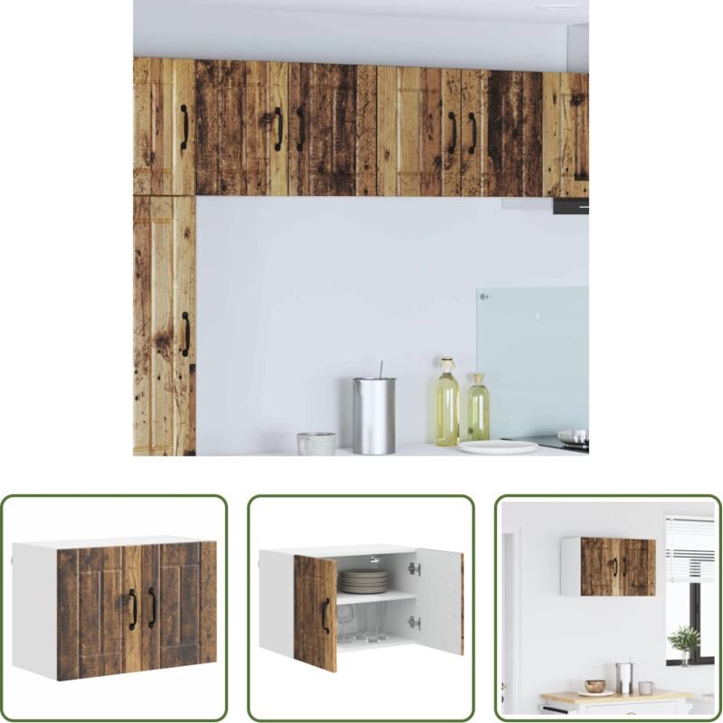 Holzschrank - Küchenwandschrank mit Tür Altholz 60 x 31 x 40 cm Holzwerkstoff