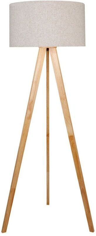 E27 EDM-Stehlampe aus Holz und Stoff