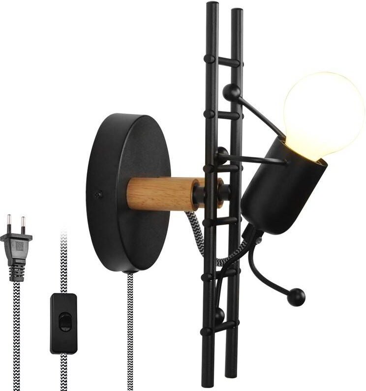 Wandleuchte 'Doll' - Mit Schalter und Stecker - E27