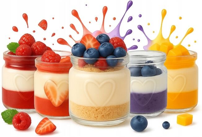 5x Dessertgläser 100 ml Herzförmige Glasbehälter für Desserts