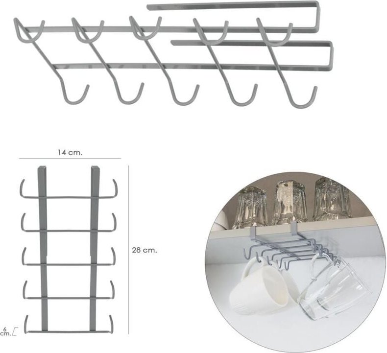 Becherhalter unter Schrank 10 Haken