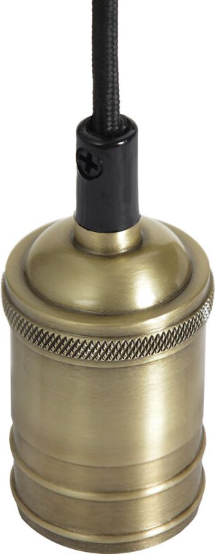 Textilkabel mit oxidfarbener E27 Fassung,