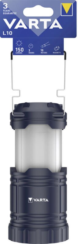 Varta - 15673101111 Lantern L10 3AA ohne Batt. Camping-Laterne 150 lm 272 g Schwarz