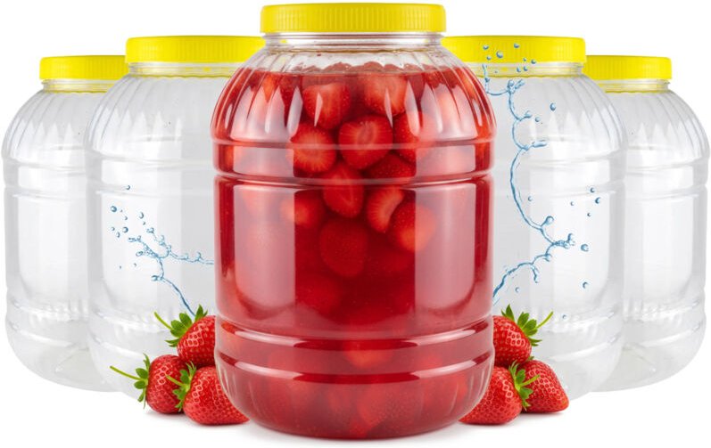 5x Behälter 5l Kunststoff Multifunktionale Gläser für Liköre Lebensmittel