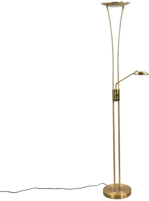 Led Stehlampe 'Eda' aus Metall dimmbar für Wohnzimmer & Esszimmer von Lindby