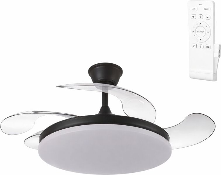 DC-Lüfter, schwarz, 59 W, 6980 lm, 3000–4000–6000 K