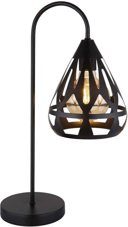 Tischleuchte Tischlampe Beistelllampe Schreibtischlampe Metall Schwarz-matt