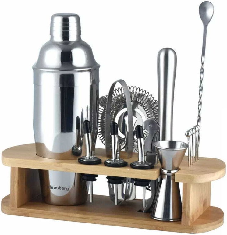 Barkeeper-Set 16-teilig Shaker KLAUSBERG KB-7582 silber