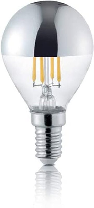 Trio - E14 Filament led Chrom, 4 Watt, 420 Lumen, warmweiß, Ø4,5cm, nicht dimmbar