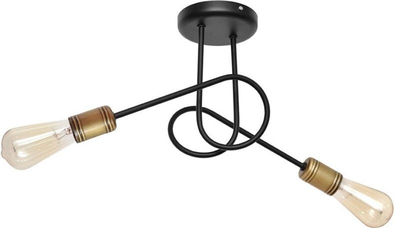 Helam - oxford Halbbündige Deckenleuchte mit mehreren Armen Schwarz, Patina 38cm