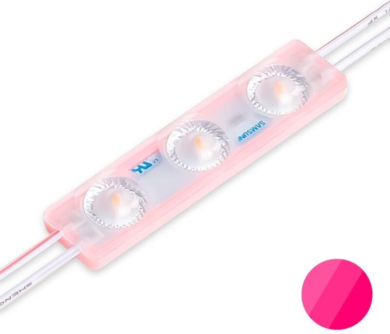 LED Modul 1,5W 12V 170° IP65 - Lichtfarbe: Pink