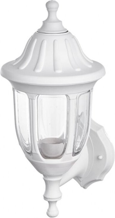 Fabrilamp - angelica aussenwandleuchte 1xe27 weiss ip44 polycarbonat 36,2x16,6x20,5 cm