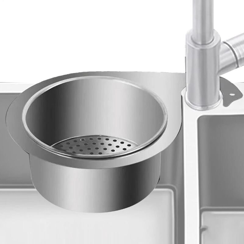 Edelstahl-Schwankörbchen in Schwanform – Küchenspüle Eckkorb, Schwan-Siebkorb, Spülenfilterkorb, hängendes Sieb für Lebe...