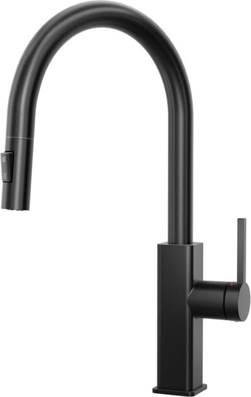 Cecipa Max - Ausziehbare Küchenarmatur, schwarze Armatur mit Brause, Mischbatterien Küche, Edelstahl Spültischarmatur fü...