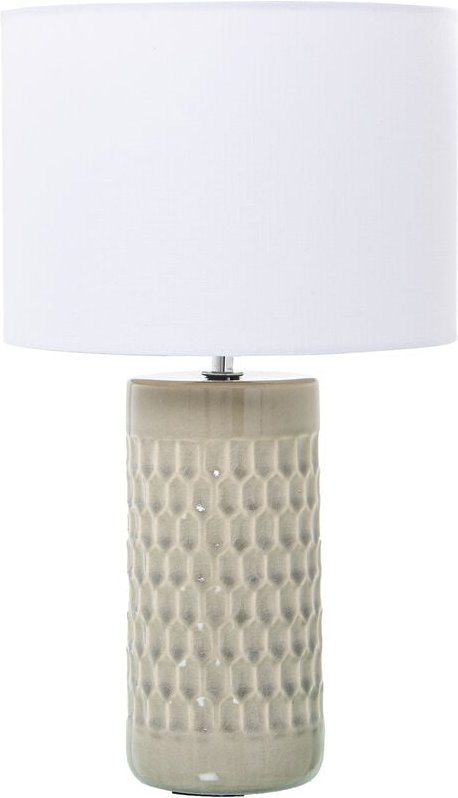 Creme keramik-tischlampe, 1XE27, MAX.40W °25X42CM, sockel: °10,5X24CMfür alle Stile, um dem Zuhause eine Note zu verleih...