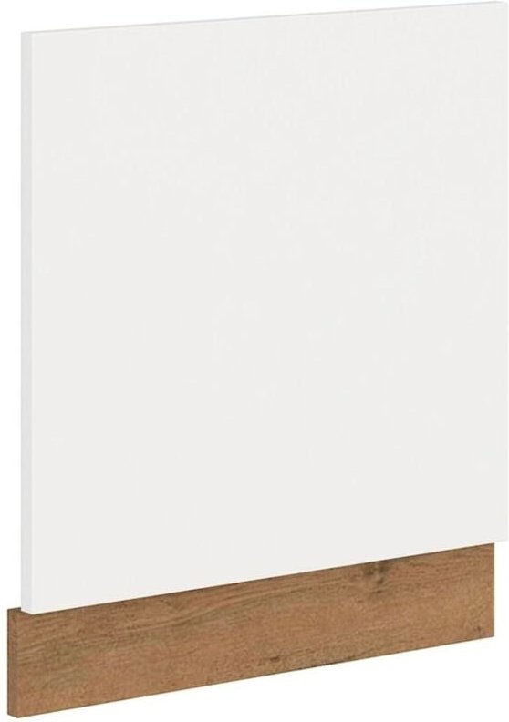 Thumbnail - Küchen Preisbombe - Küche Vigo Frontblende Geschirrspüler integriert 60 cm Eiche Lancelot Weiß Glanz