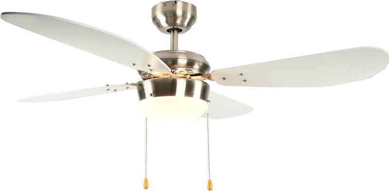 Deckenventilator Classic 105 cm Nickel / Weiß