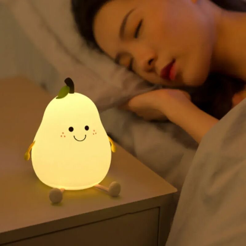 Nachtlicht für Kinder, Kawaii-Baby-Nachtlicht, Silikon-USB-LED-Nachttischlampe mit 7 wechselnden Farben, Touch-Nachtlich...