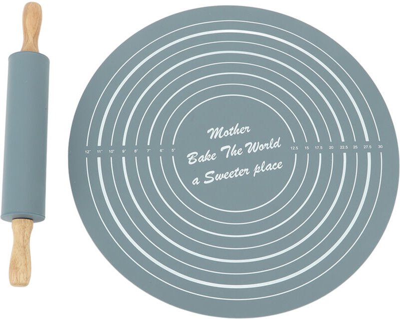 HEEPDD Großes Silikon-Nudelholz für Offensiv- und Gebäckstempelset, Küchenutensilien, die für DIY, Pizza und Waffeln not...