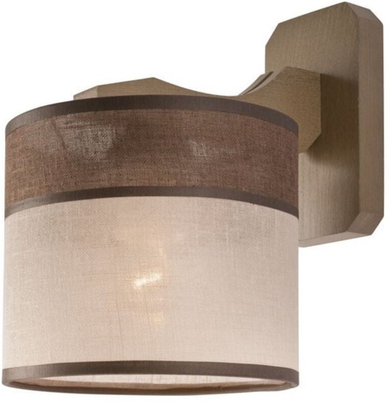 Lamkur Lighting - Lamkur Andrea Wandleuchte mit Stoffschirm Sonoma, 1x E27
