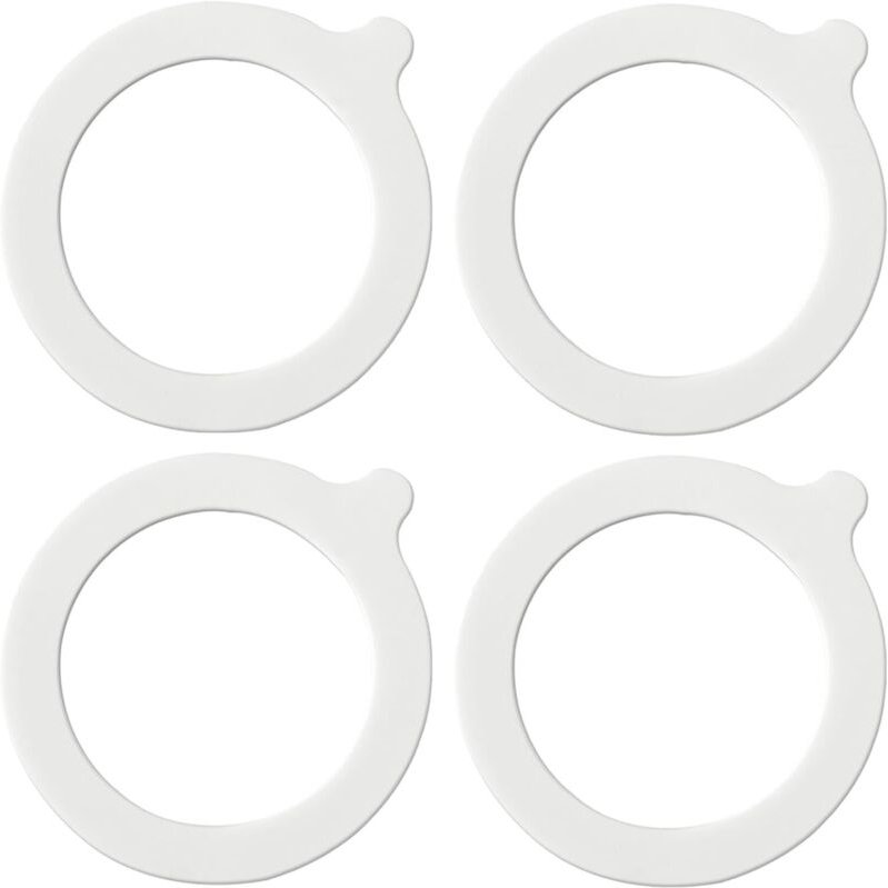 CCYKXA Set mit 4 Silikon-Dichtungsringen, luftdichte Ersatzdichtungen für Glasbehälter zur Aufbewahrung von Lebensmittel...