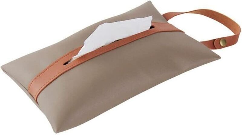 Kosmetiktuchbox aus PU-Leder, rechteckige Aufbewahrungsbox mit Aufhängegurt für Küche, Restauranttheke, Schlafzimmer, Ko...